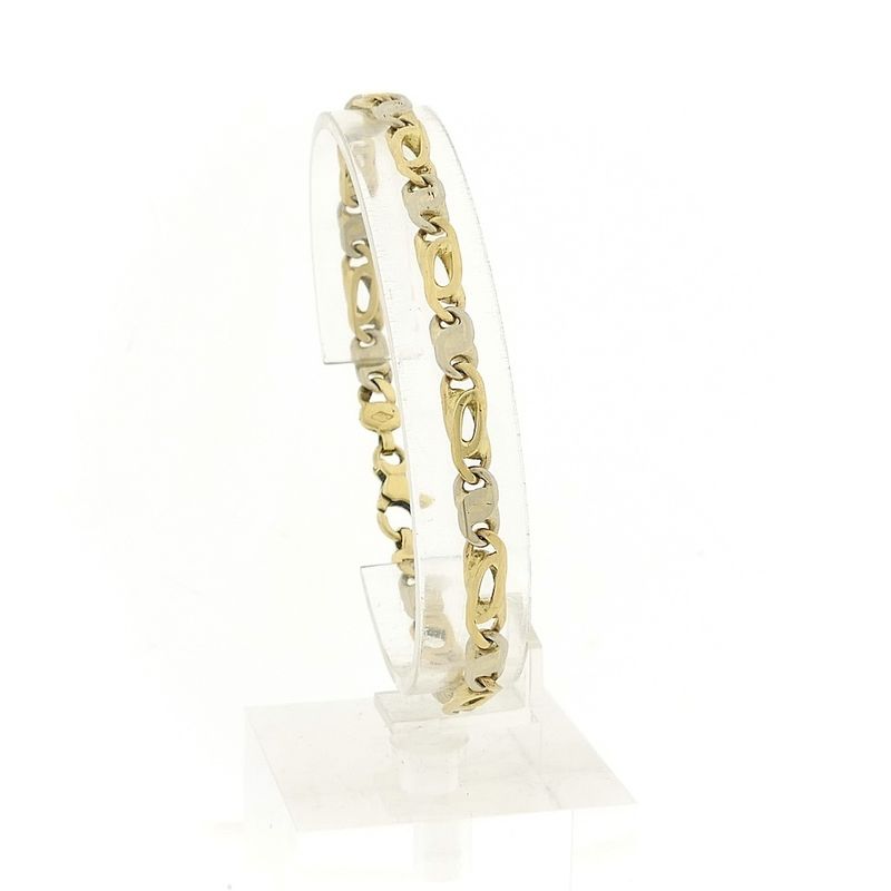 Image 1 of Two-tone gold fantasy link bracelet | 20.5 cm