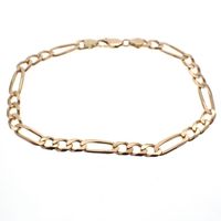 Gold Figaro link bracelet