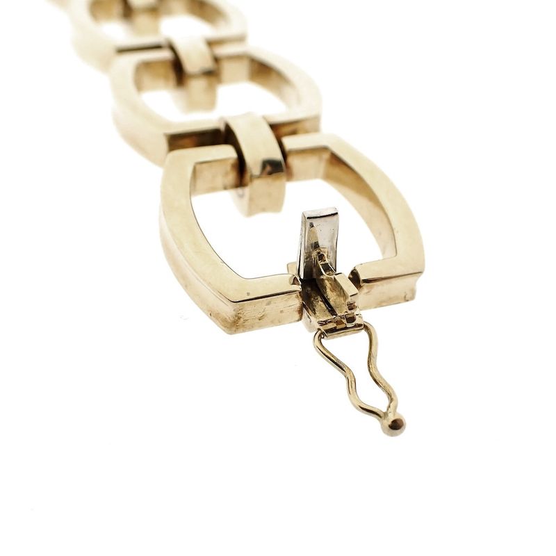 Image 6 of Gold wide link bracelet