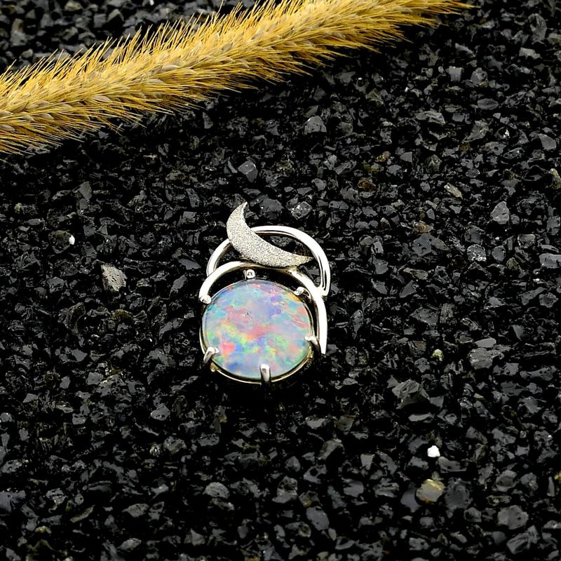 Image 2 of 9 Carat Triplet Opal Pendant
