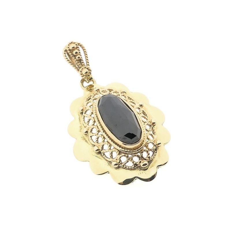 Image 3 of Vintage gold pendant with garnet