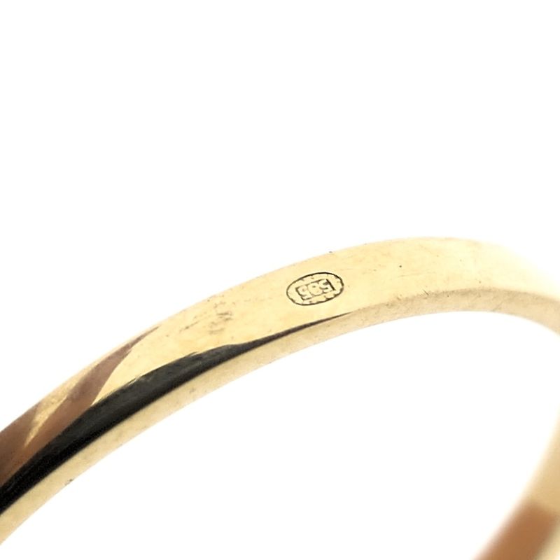 Image 5 of Golden toi et moi ring with diamond; 0,01 ct.