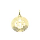 Image 1 of Gold zodiac sign pendant; Gemini