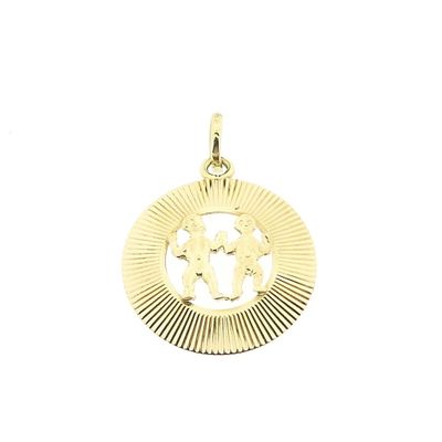 Gold zodiac sign pendant; Gemini Image 1 of Gold zodiac sign pendant; Gemini
