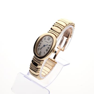 Image 2 of Cartier Baignoire 'Medium' 1950; 18k gold ladies' watch