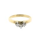 Image 3 of Gold ring with diamonds; 0.12 ct.