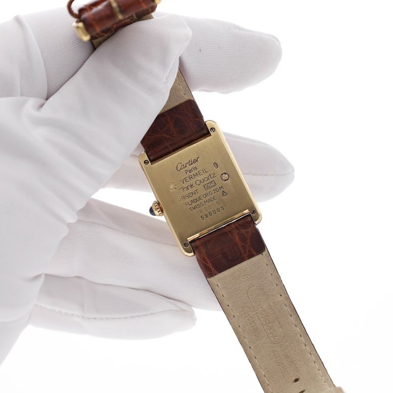 Image 8 of Cartier Tank Vermeil 'Large' 590005; Unisex watch