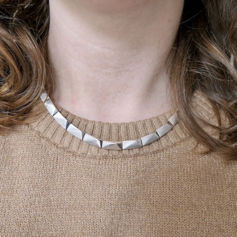 Image 9 of White gold fantasy link necklace.