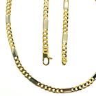 Image 1 of Two-tone gold gourmet link necklace | 44.5 cm