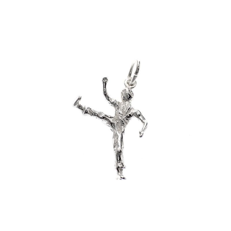 Image 1 of Silver pendant of a karateka