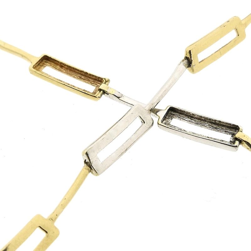 Image 2 of Two-tone gold fantasy link necklace