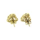 Image 6 of Gold leaf stud earrings with diamond | 0.05 ct.