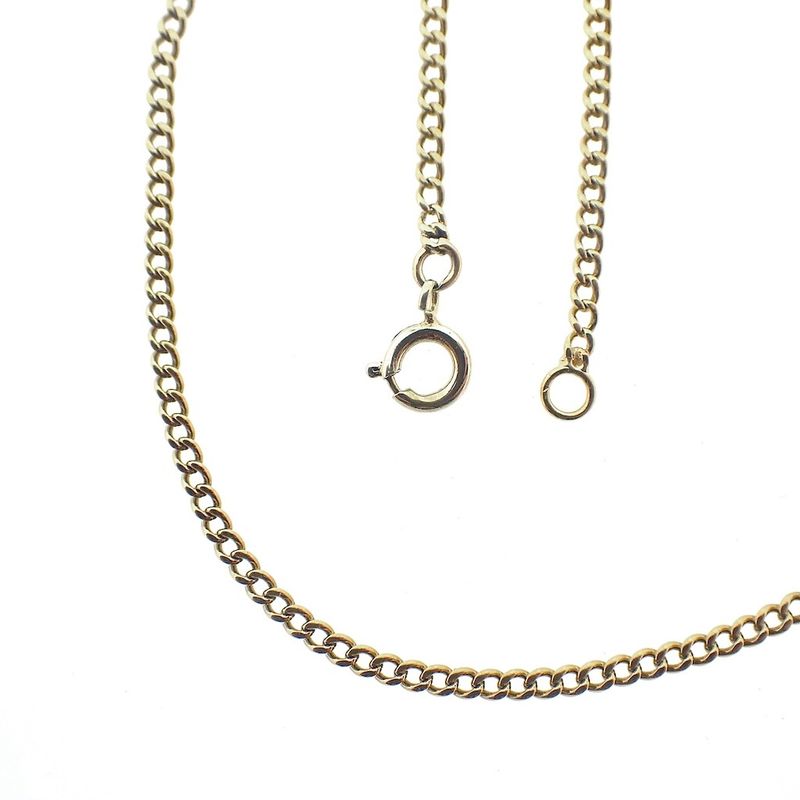 Image 1 of Gold gourmet link chain | 52 cm