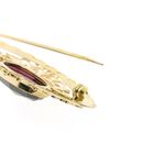 Image 5 of Vintage gold brooch with garnet
