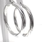 Image 3 of Silver twisted earrings | Ø 38 mm