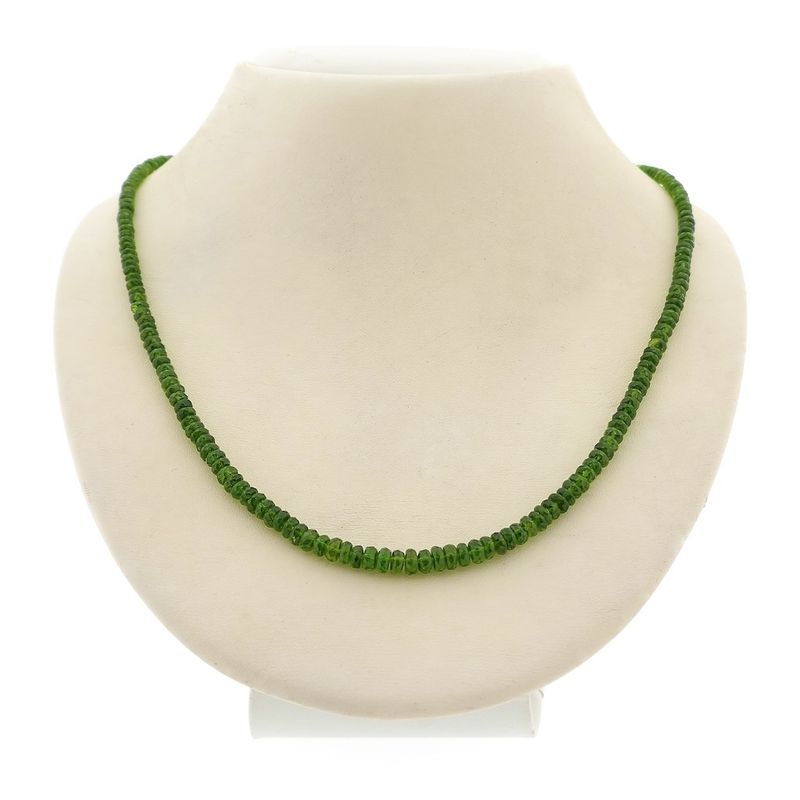Image 1 of Peridot bead necklace with gold clasp