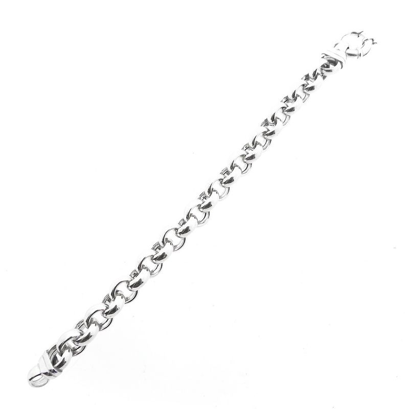 Image 7 of Silver robust jasseron link bracelet | 19.5 cm