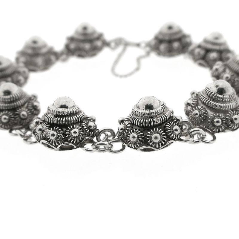 Image 9 of Vintage silver bracelet with Zeeland buttons | 18.5 cm