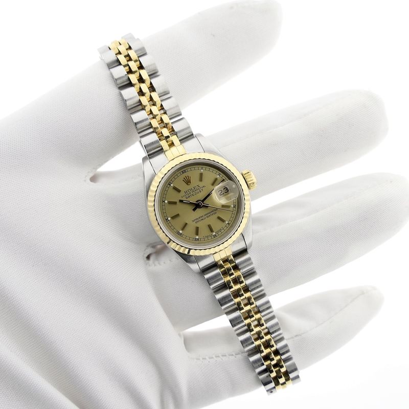 Image 6 of Rolex Lady-Datejust 26mm 69173; 18k. Vintage 18k. gold/steel women's watch