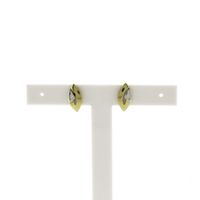 Two-tone gold stud earrings