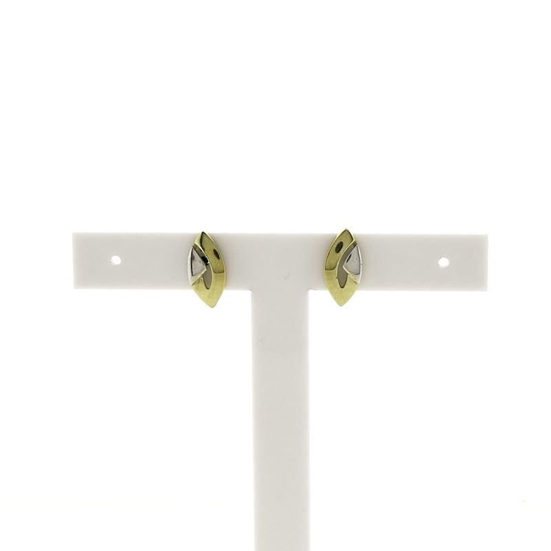 Image 1 of Two-tone gold stud earrings