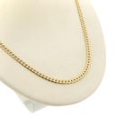Image 2 of Long gold flat gourmet link necklace