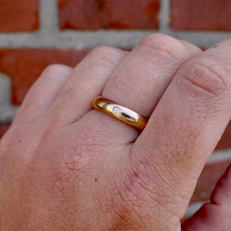 Image 10 of 18K Bicolor Gold Ring with Zirconia