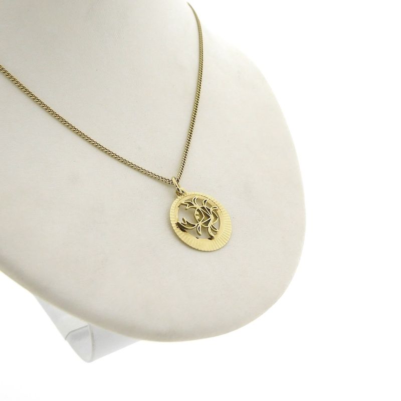 Image 3 of Gold zodiac sign pendant; Cancer