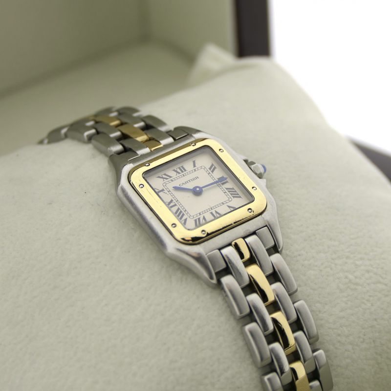 Image 8 of Cartier Panthère '1 Row'; 18k gold/steel women's watch