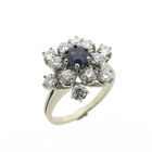Image 1 of Exclusive white gold cocktail ring with sapphire and diamond | 1.92 ct.