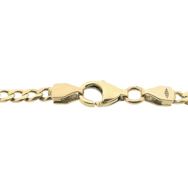 Image 4 of Gold closed Figaro link bracelet | 20 cm