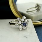 Image 2 of Exclusive white gold cocktail ring with sapphire and diamond | 1.92 ct.