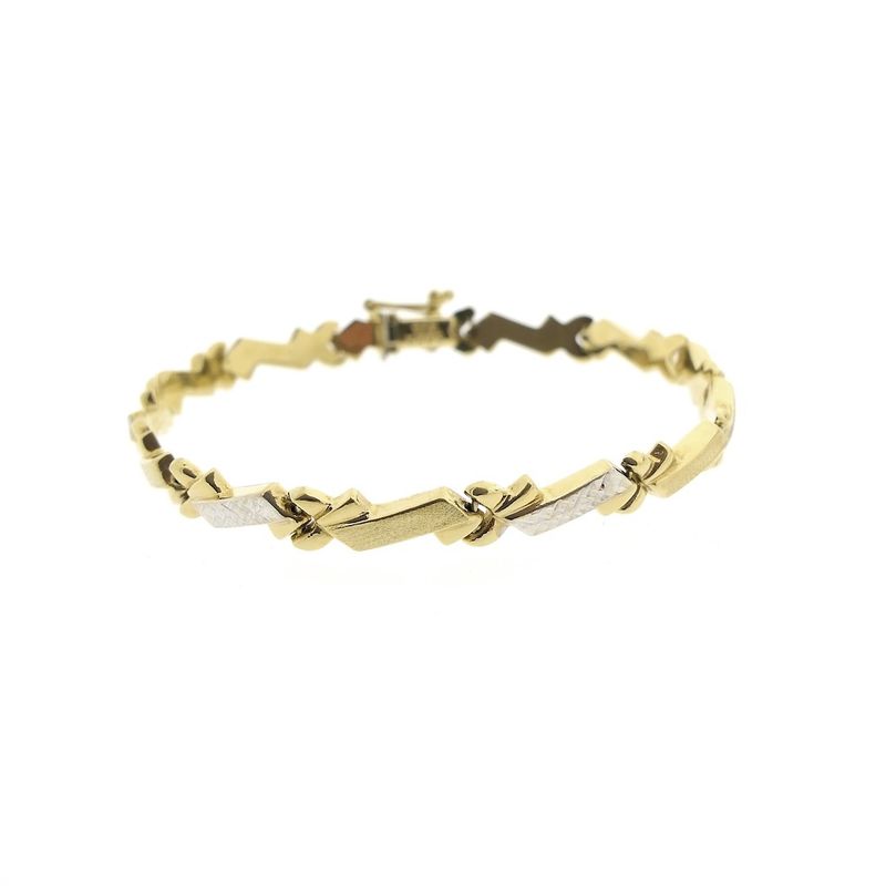Image 1 of Two-tone gold fantasy link bracelet | 20.5 cm