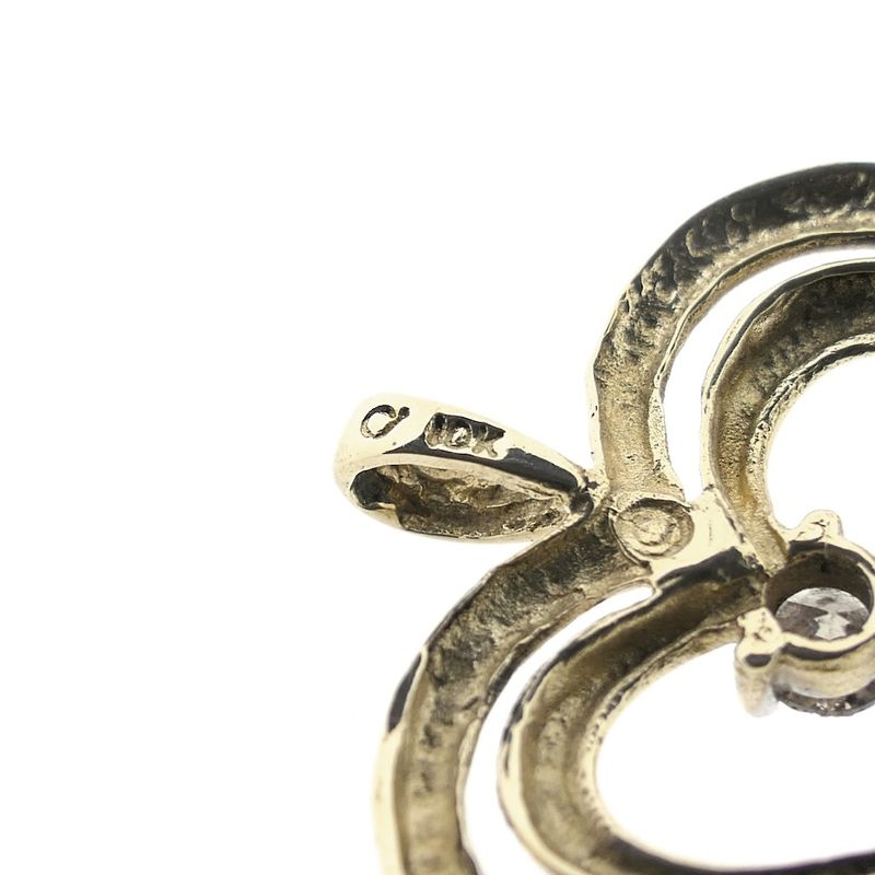 Image 6 of 10K Double Heart Pendant with Diamond | 0.08 ct.