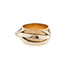 Afbeelding 7 van Vintage bicolor gouden ring met diamant; 0,05 ct.
