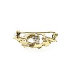 Image 4 of Two-tone gold floral brooch with diamonds