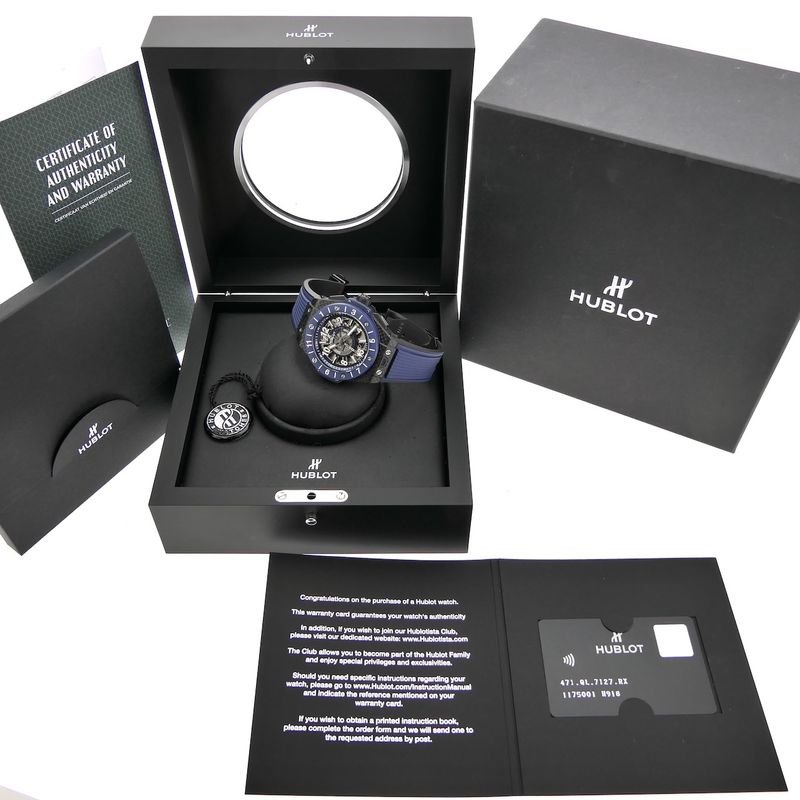 Image 11 of Hublot Big Bang Unico GMT Carbon Blue Ceramic 471.QL.7127.RX; Automatic men's watch