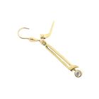 Image 6 of Gold long earrings with zirconia