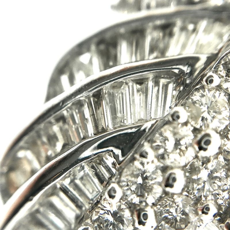 Image 8 of Exclusive cluster cocktail ring with diamond; baguette and brilliant cut 5.00 ct