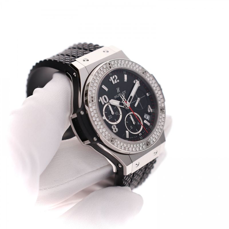Afbeelding 12 van Hublot Big Bang Diamonds 41mm 314.SX.130.RX.114; Automatisch Chronograaf Horloge