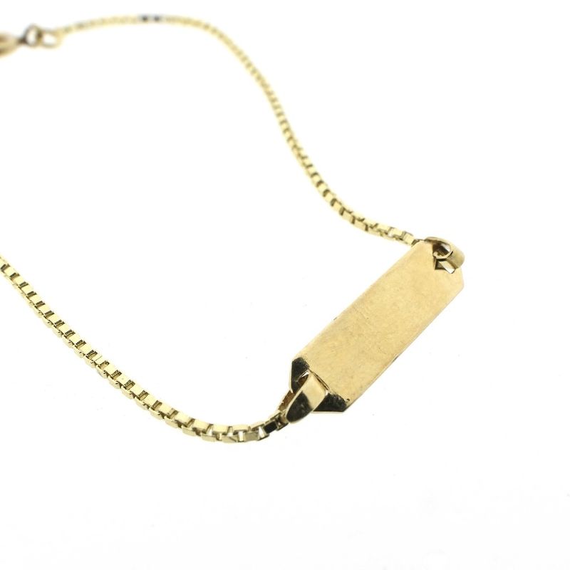 Image 3 of Gold Venetian link bracelet with engraving | 16.5 cm