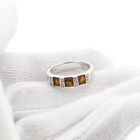 Image 7 of White gold ring with orange tourmaline and diamonds; 0.12 ct.