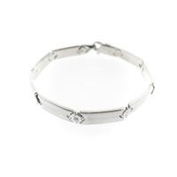 Silver matte link bracelet | 20 cm