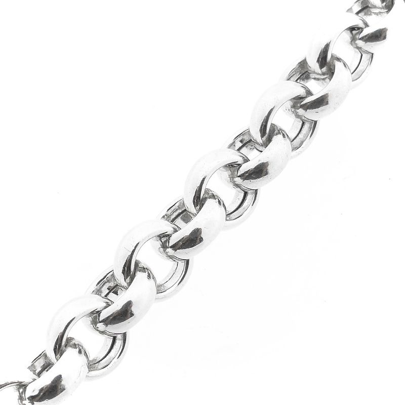 Image 8 of Silver robust jasseron link bracelet | 19.5 cm