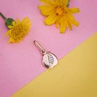 Image 7 of Rose gold pendant of an apple with a leaf