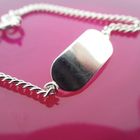 Image 2 of Silver children's link bracelet with engraving plate