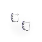 Image 7 of White gold stud earrings with tanzanite