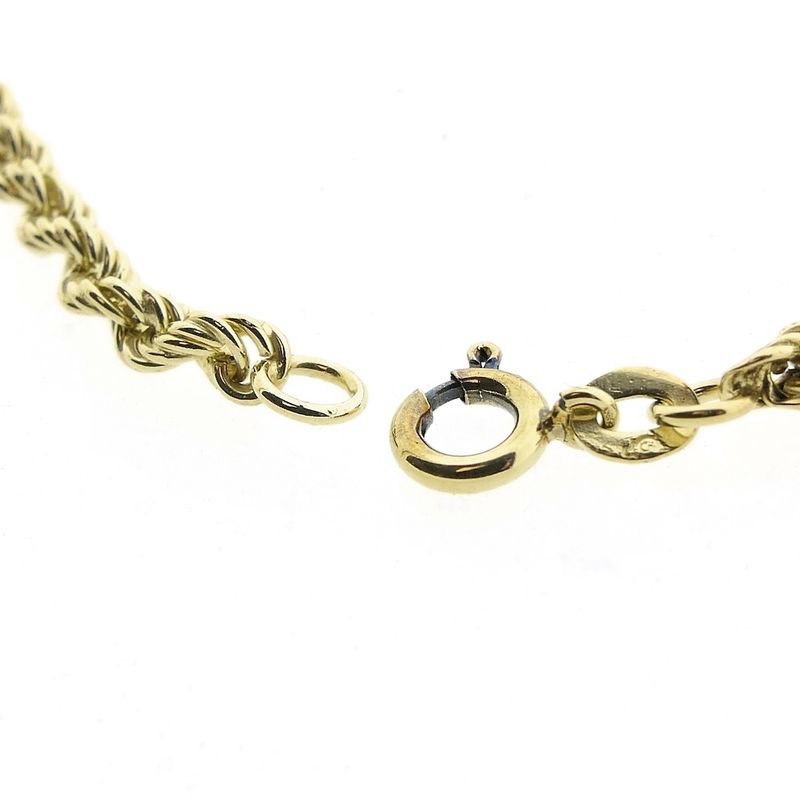 Image 7 of Gold twisted link necklace