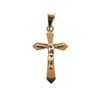 Image 1 of Two-tone gold pendant of a cross with corpus