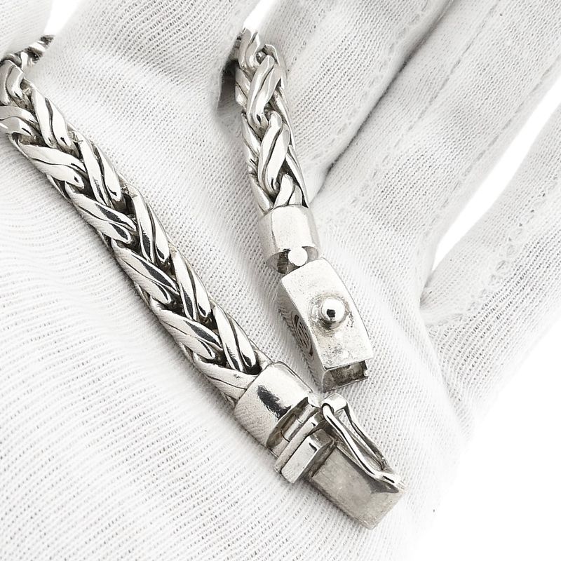 Afbeelding 11 van Zilveren Buddha to Buddha vossenstaart schakelarmband; Katja | 20 cm